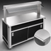 Thumbnail image #3 for Atlas Metal BLU-6-BU Mobile Buffet Style Utility Unit Serving Counter, 91-1/4
