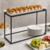 Thumbnail image #4 for American Metalcraft Twilight Black Metal Rectangular Buffet Riser Stand