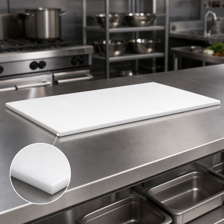 Product image #3 for Omcan 30 x 48-Inch Rectangular Poly Board Table Top, 585 lb Capacity