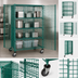 Thumbnail image #3 for Quantum Mobile Security Unit with 2 Intermediate Shelves, Green Epoxy Finish, 36 x 24 x 69 Inches