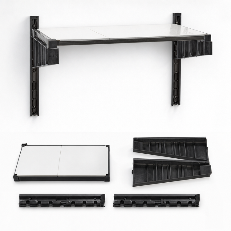 Product image #3 for Cambro Camshelving Elevation Series 21 x 30-Inch Solid Wall Shelf Kit, Brushed Graphite