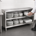 Thumbnail image #4 for John Boos Open Front Stainless Steel Dish Cabinet with Mid-Shelf, 48 x 15 x 35 Inches