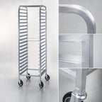 Thumbnail image #3 for Dinex DXP509 Aluminum End-Load Pan Rack, 9-Tray Capacity, 18 x 26 Inch Trays, 6-Inch Spacing