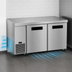 Thumbnail image #3 for Hoshizaki Steelheart 60-Inch Two-Section Undercounter Freezer with Solid Doors