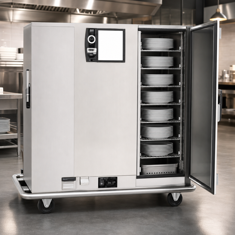 Product image #3 for Metro MBQ Heated Banquet Holding Cabinet, Single Door, 72-Plate Capacity, Canned Quad-Heat Dual Fuel, Stainless Steel, 120V