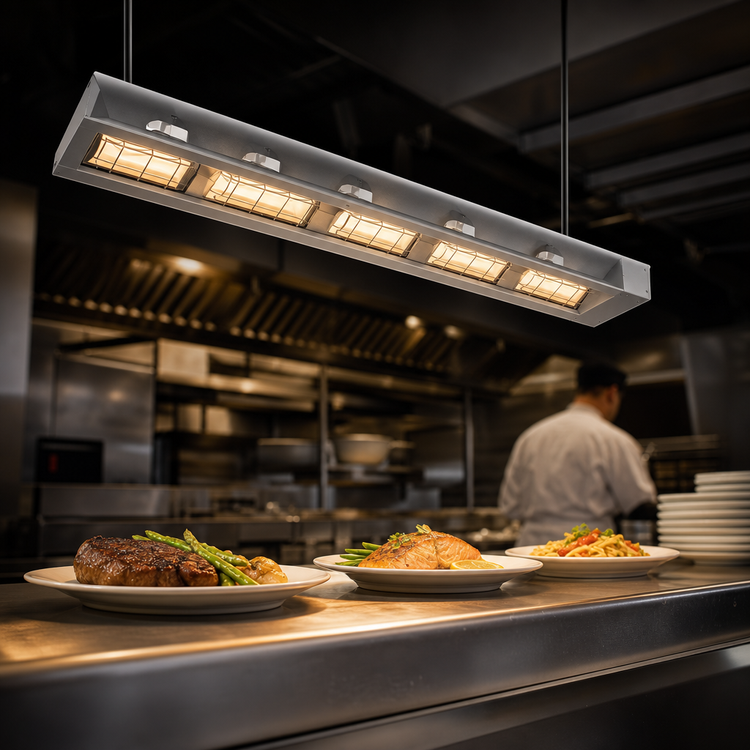 Product image #3 for Hatco Ultra-Glo 18-Inch Lighted Infrared Strip Heater with Double Ceramic Tiles and Aluminum Housing