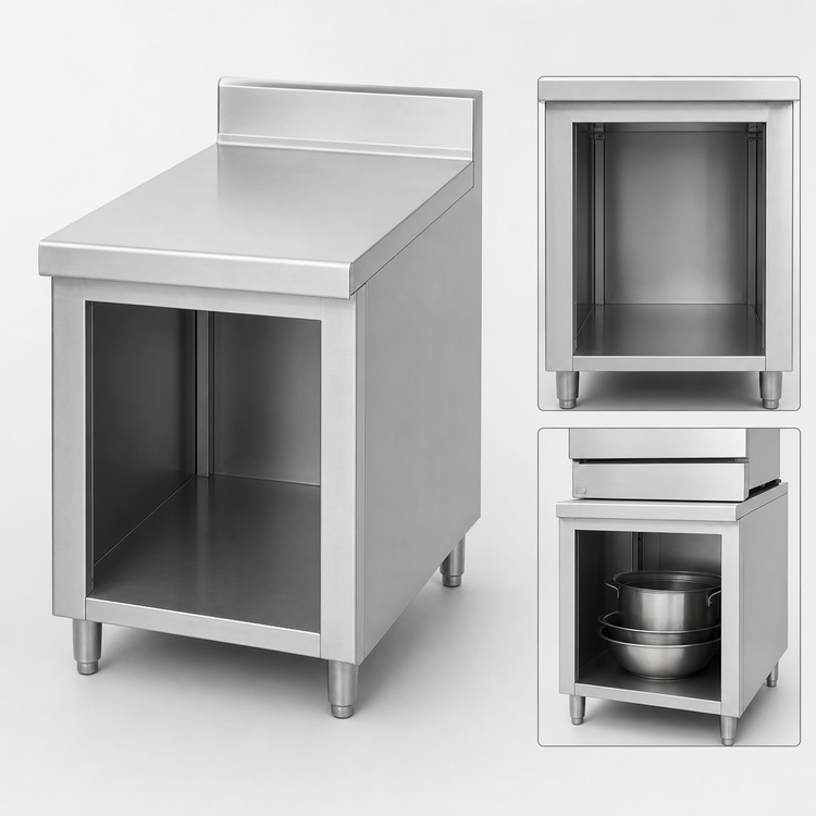 Product image #3 for Titan JTPR-18 18-Inch Open Stainless Steel Spreader Cabinet Base