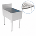 Thumbnail image #4 for Top Shelf TSCE18DB 18-Inch Freestanding Stainless Steel Underbar Drainboard with Backsplash and Perforated Glass Rack Insert