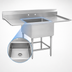 Thumbnail image #3 for Eagle Group Spec-Master FN Series 1-Compartment Sink with Left and Right Drainboards, 58 x 27 Inches