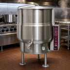 Thumbnail image #3 for Crown EL-80 80 Gallon Electric Stationary Steam Kettle with Tri-Leg Base