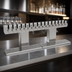 Thumbnail image #3 for Glastender BRT-18-MF Countertop Air-Cooled 18-Faucet Bridge Draft Dispensing Tower, Mirror Finish