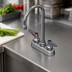 Thumbnail image #3 for T&S Brass 4-Inch Center Deck-Mount Workboard Mixing Faucet with 5-3/4-Inch Swivel Gooseneck