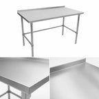 Thumbnail image #3 for John Boos Stallion ST6R1.5-30108GBK 108 x 30-Inch Stainless Steel Work Table, 16-Gauge Type 300 Top, Galvanized Open Base