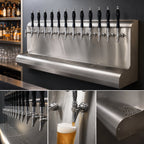 Thumbnail image #3 for Perlick Corporation 3076-11 11-Faucet Modular Wall-Mount Air-Cooled Stainless Steel Draft Beer Dispensing Tower