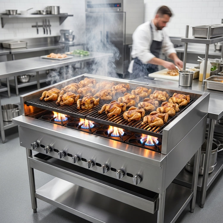 Product image #2 for Titan JCBH-42 42-Inch Gas High Production Chicken Broiler with 7 Burners
