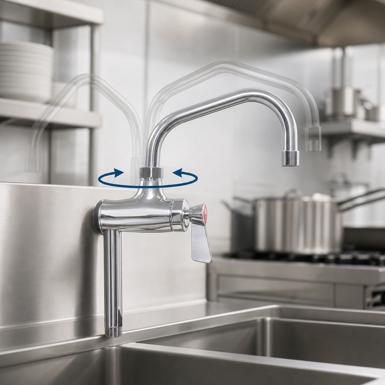 Product image #3 for Fisher Add-On Faucet with 8-Inch Swing Spout, Brass, 3/8-Inch Male Inlet