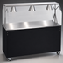 Thumbnail image #3 for Vollrath 2-Series Affordable Portable 46-Inch White Open Storage Utility Station with Stainless Steel Seamless Top and Buffet Breath Guard