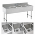 Thumbnail image #3 for Advance Tabco Underbar Basics 3-Compartment Stainless Steel Underbar Sink Unit with Dual Drainboards and Deck-Mount Faucet, 72 Inch Wide