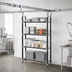 Thumbnail image #3 for Cambro Camshelving Elements XTRA High Density Top Rail 4-Shelf Solid Stationary Starter Unit, 24 x 54 x 81 Inches, Speckled Gray