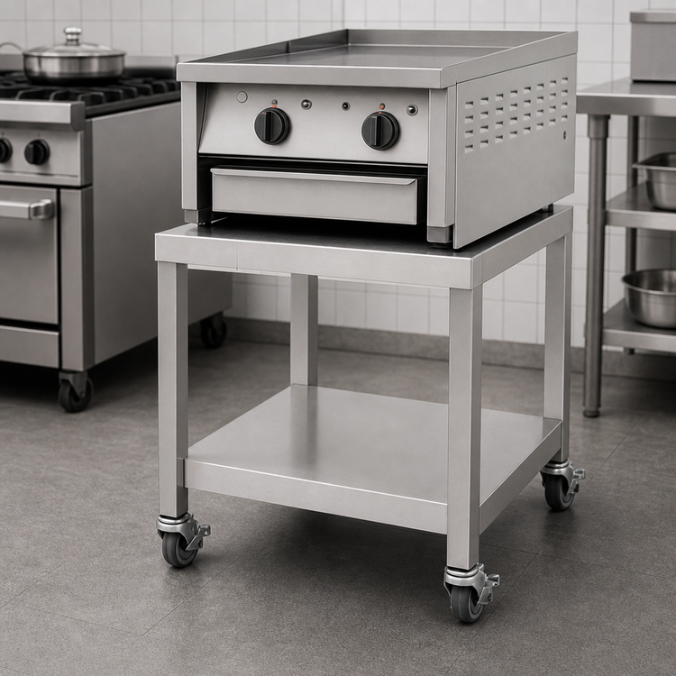 Product image #3 for Garland E24 & G24 Series Stainless Steel Equipment Stand, 18 Inch Wide x 24-1/2 Inch High, Tubular Legs with Undershelf