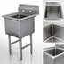 Thumbnail image #3 for Advance Tabco Special Value Series 1-Compartment Stainless Steel Fabricated Sink with Legs, 30 x 24 x 14-Inch Bowl, No Drainboards