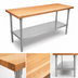 Thumbnail image #3 for John Boos 96-Inch x 18-Inch Northern Hard Rock Maple Wood Top Work Table with Stainless Steel Legs and Adjustable Undershelf