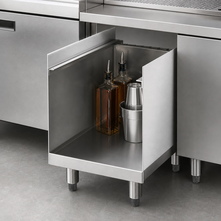 Product image #3 for Eagle Group 1800 Series Underbar Side-To-Side Modular Add-On Storage Base, 12 Inch Wide x 20 Inch Deep