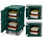 Thumbnail image #4 for Cambro Ultra Camcart® UPC1200519 Double-Compartment Front-Loading Insulated Food Pan Carrier, 90-Qt., 6-Inch Casters