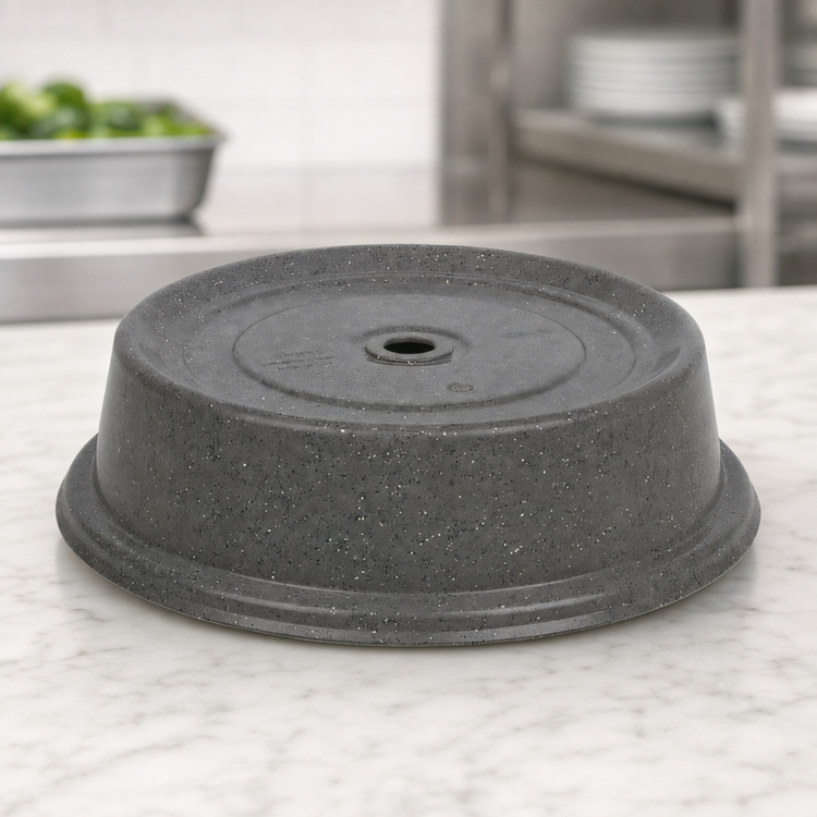 Product image #4 for Cambro Versa Camcover Round Fiberglass Plate Cover, 10-4/10-Inch Inside Diameter, Granite Gray