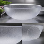 Thumbnail image #4 for CFS Brands 721807 18-Quart Clear Round Polycarbonate Pebbled Salad Bowl Case of 4