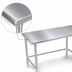 Thumbnail image #3 for John Boos Stallion 108-Inch x 24-Inch Stainless Steel Flat Top Work Table with Stallion Safety Edge