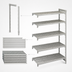 Thumbnail image #4 for Cambro Camshelving Premium 5-Shelf Vented Add-On Polymer Shelving Unit, 24
