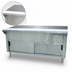 Thumbnail image #3 for Advance Tabco Triumph Supreme 62-7/16-Inch Solid Top Utility Station with Poly Cutting Board and Sliding Door Cabinet Base