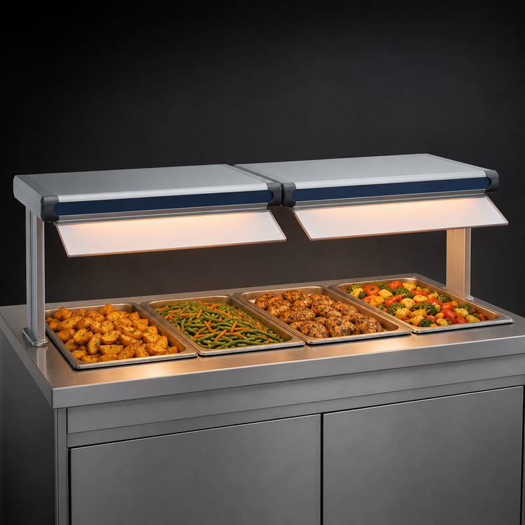 Product image #3 for Hatco Glo-Ray Designer Dual Infrared Strip Heater, 27-1/2 In. Wide, 6-In. Spacing, High Watt, Aluminum