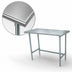 Thumbnail image #3 for Advance Tabco Special Value 48-Inch x 36-Inch Flat Top Work Table with 16 Gauge 430 Stainless Steel Top and Galvanized Open Base