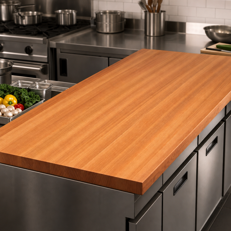 Product image #3 for Boos Block 84-Inch x 42-Inch x 3-Inch Full-Length Edge Grain American Cherry Kitchen Countertop with Varnique Finish