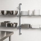 Thumbnail image #3 for Metro Super Erecta AW53C 24-Inch Chrome-Plated 2-Tier Post-Type Wall-Mount Shelving Mid Unit