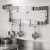 Thumbnail image #3 for Advance Tabco Special Value Series 48-Inch Wall-Mounted Double-Bar Stainless Steel Pot Rack with 12 Hooks