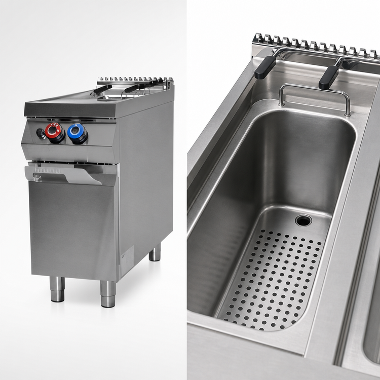 Product image #3 for Axis Single-Tank Natural Gas Pasta Cooker, 10.56 Gallon, 50,000 BTU