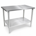 Thumbnail image #3 for John Boos Stallion 72 x 36 Inch 14-Gauge Stainless Steel Flat Top Work Table with Galvanized Legs and Adjustable Undershelf