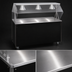 Thumbnail image #3 for 2-Series Affordable Portable 46-Inch Mobile Utility Station with Solid Base, Stainless Steel Top, and Buffet Breath Guard