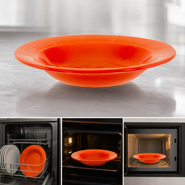 Product image #4 for Bay Pointe 12 oz 9-Inch Vitrified Ceramic Rim Soup Bowl, Assorted Colors