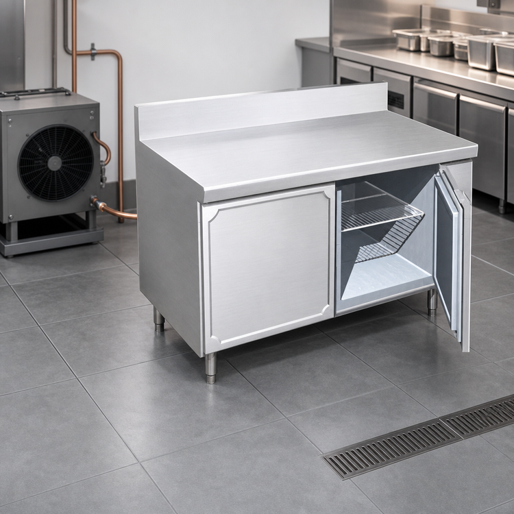 Product image #3 for La Rosa 1-Section Reach-In Remote Worktop Freezer Base with Door, 30 x 32 Inches