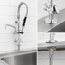 Thumbnail image #3 for EasyInstall Single-Hole Deck-Mount Pre-Rinse Faucet with 24-Inch Hose, 8-Inch Swing Spout, and 1.15 GPM Spray Valve