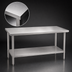 Thumbnail image #3 for Duke 30 x 24 Inch Stainless Steel Work Table with Undershelf, Flat Top