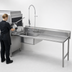 Thumbnail image #3 for Advance Tabco Special Value Straight Soil Dishtable with Pre-Rinse Sink, Right-Hand Return, 35-Inch, 304 Stainless Steel