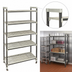 Thumbnail image #3 for Cambro Camshelving Elements XTRA High Density Top Rail Stationary Starter Unit, 18 x 36 x 81 Inches, 5-Tier, Speckled Gray