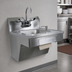 Thumbnail image #3 for John Boos Pro-Bowl ADA Wall-Mount Stainless Steel Hand Sink with Gooseneck Faucet, 14 x 16 x 5 Inch Bowl