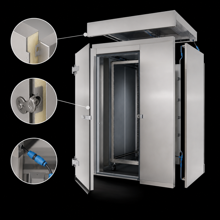 Product image #3 for HURRiCHiLL Modular Roll-In Blast Chiller/Shock Freezer, Remote Refrigeration, 1-Trolley Capacity