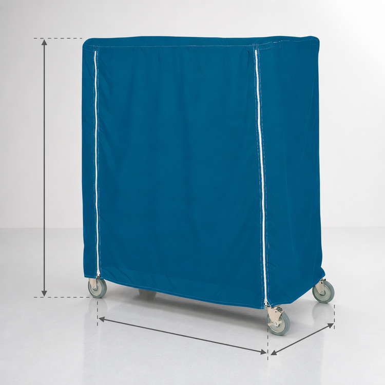 Product image #3 for Metro Queen Mary & Banquet Cart Cover, 48"W x 21"D x 62"H, Uncoated Denier Nylon, Mariner Blue